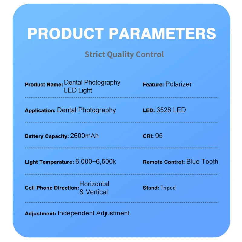 Dental Flash Photography  Light LED Photo Video Flash Light Oral Lamp with Tripod Polarizer Dentist Tool for Dentistry