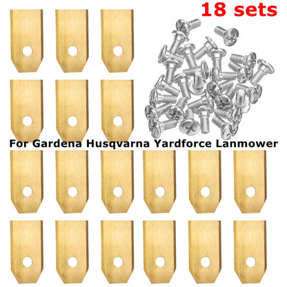 60-18set Lawn Mower Cutting Blade Set Single Hole Lawn Mower Blade Robotic Lawn Mowers Replacement for Worx Landroid Lawn Mowers