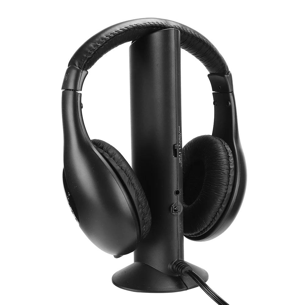 5 in 1 FM Wireless Headset Built‑in Microphone Earphone Headset with Charging Stand Headset Wireless Earphone Wireless Headset