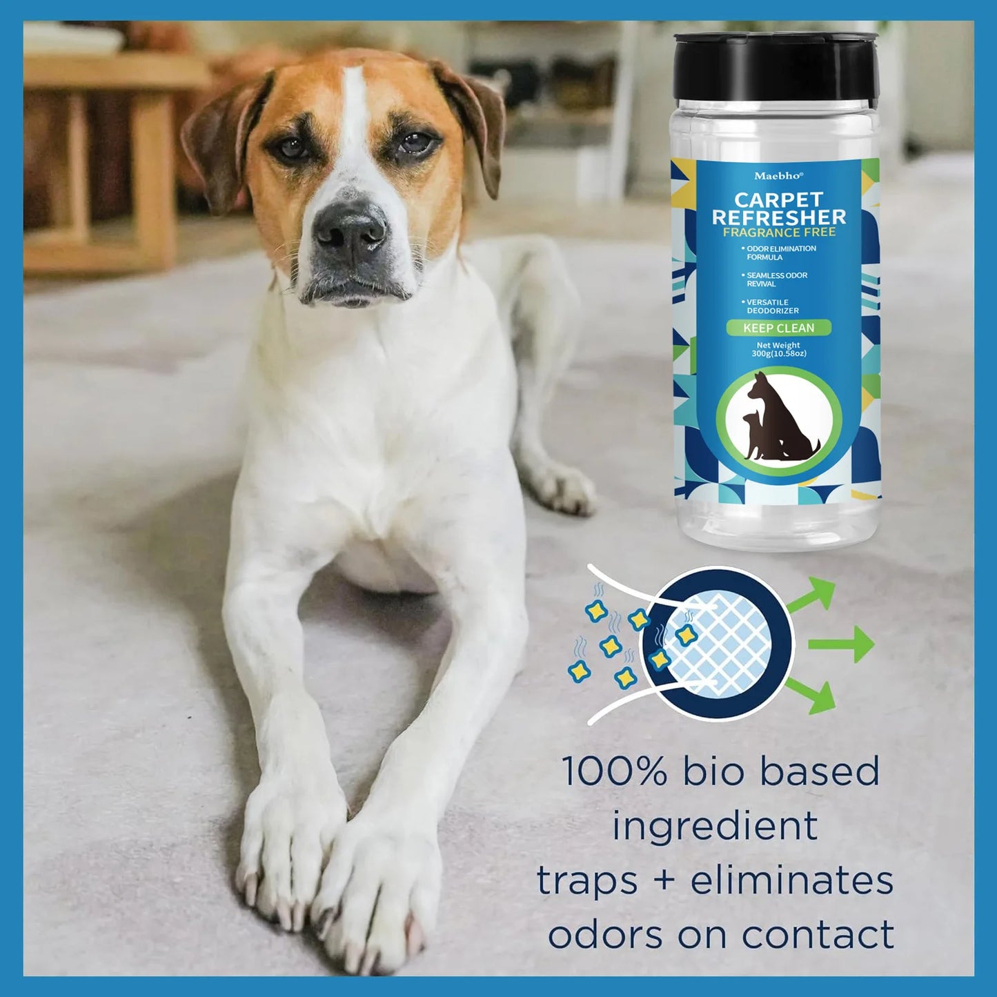 Carpet Deodorizing Powder Powerful Pet Smell Eliminator & Urine Odor Dust Remover Refresher for Home Carpet Cleaning Accessories