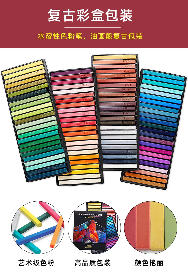 Prismacolor Artist Chalk Stick Professional Pastel Stick Square Chalk Stick 24/96 Colors Coloring Drawing Beginner Art Supplies