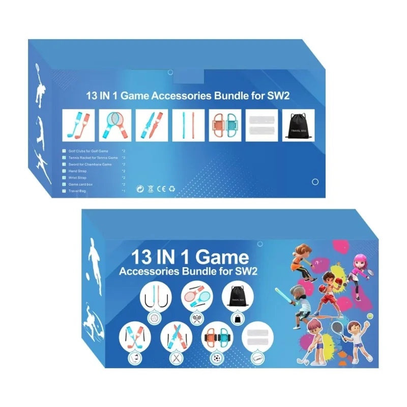 Switch 2 Sports Accessories Bundle -19 in 1 Family Accessories Kit for NS Sports Games Compatible with Switch/OLED