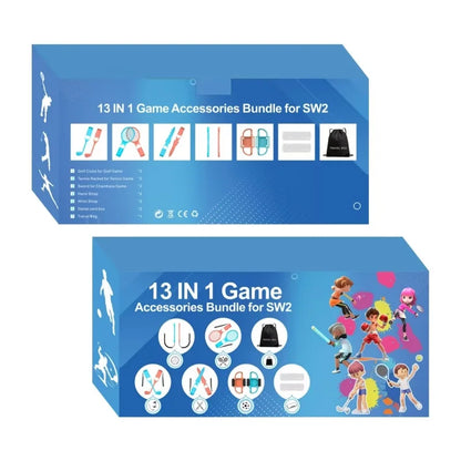 Switch 2 Sports Accessories Bundle -19 in 1 Family Accessories Kit for NS Sports Games Compatible with Switch/OLED