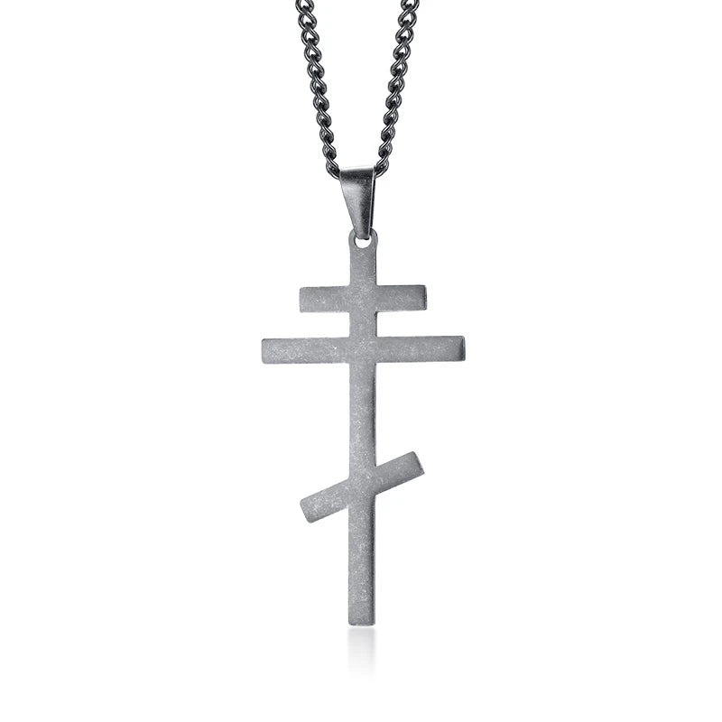Russian Orthodox Cross Pendant Men Women Christian Crucifix Male Church Eternal Church Inspirational NIKA Necklace