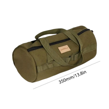Camping Tools Storage Bag Large Capacity Cylinder Tent Stake Bag Portable Utility Tool Handbag Lightweight for Outdoor Camping