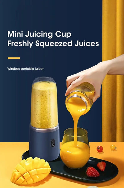 Portable Fruit Juicer Electric Juicer Blender Mini Juicer Cup USB Rechargeable Juice Blenders Fruit Mixer Wireless Juicer Bottle