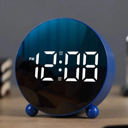 Desktop Clock Digital LED Clock 2Sets Alarm Mute Electronic Clock Plastic Adjustable Brightness Digital Alarm Clock Travel 알람시계