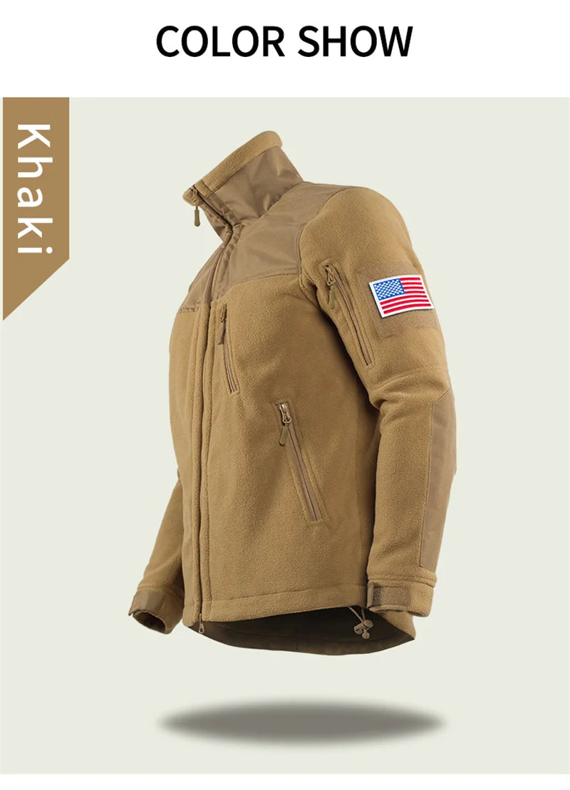 Winter Tactical Fleece Jacket Military Army Jacket Thermal Warm Camouflage Work Coats Mens Clothes Husband  Field Jacket Outwear