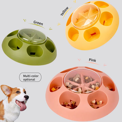Pet Press Feeder Smart Interactive Controlled Feeding Fun Easy Convenient Automatic Timer Healthy Entertaining Training Puzzle