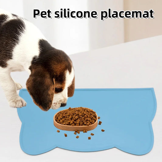 Silicone Pet Feeding Dog Cat Bowl Food Mat Non-Stick Waterproof Pet Food Feeding Pad Puppy Feeder Tray Water Cushion Placemat