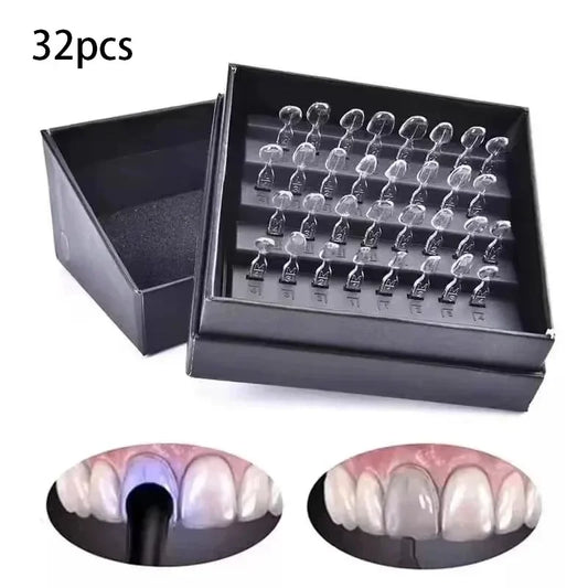 32pcs/set Dental Mould Kit For Composite Resin Veneers Light Cure Filling Anterior Front Teeth Tooth Whitening Dental Lab Tools