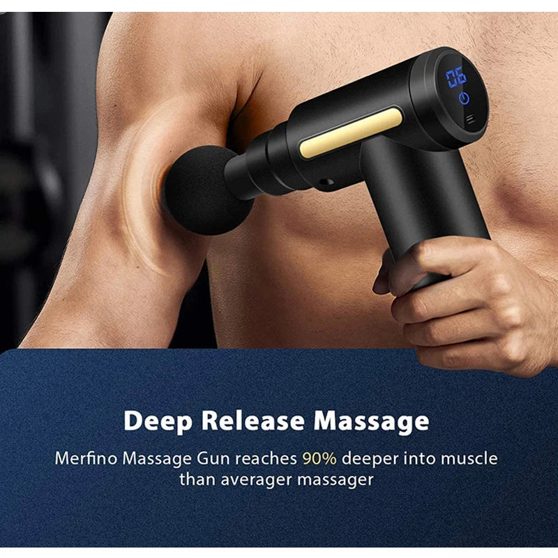 Massage Gun Portable Percussion Pistol Massager For Body Neck Deep Tissue Muscle Relaxation Gout Pain Relief Fitness