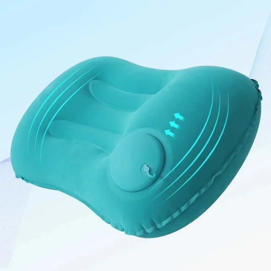 1Pcs Travel Press Inflatable Cushion Lumbar Cushion Square Inflatable Pillow Cushion Portable Foldable Outdoor Inflatable Pillow