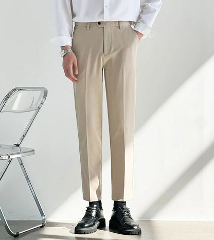 Office Social Tailoring Work Black Male Suit Trousers Business Men's Summer Pants Elegant 2024 Thin Casual Fabric Slacks Wear Up