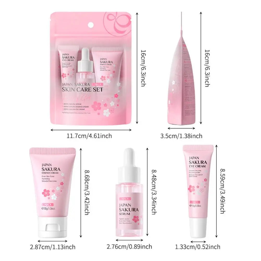 Sakura Skin Care Sets & Kits With Cleanser Serum Eye Cream essence Cream Beauty Products For Women Gift Sets Routine Travel Kit