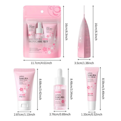 Sakura Skin Care Sets & Kits With Cleanser Serum Eye Cream essence Cream Beauty Products For Women Gift Sets Routine Travel Kit