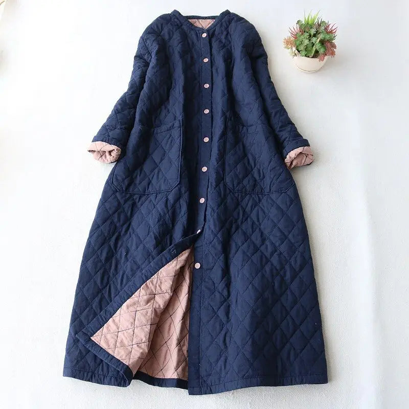 Oversized women's cotton Jacket 2025 New Winter Coat Women Loose Casual Warm Long Overcoat Female Literary Retro Cotton Coats