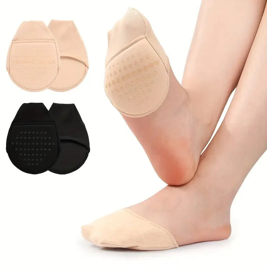 Womens High-Heeled Shoe Insoles-Ergonomic Half Insoles Protective Five-toe Forefoot Pads Ultra-Absorbent Non Skid Half Sock