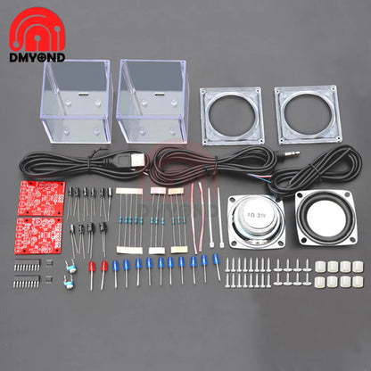 Portable BL Speaker Production Kit Electronic DIY Parts Transparent Speaker Parts Welding Training Accessories Audio Parts DIY