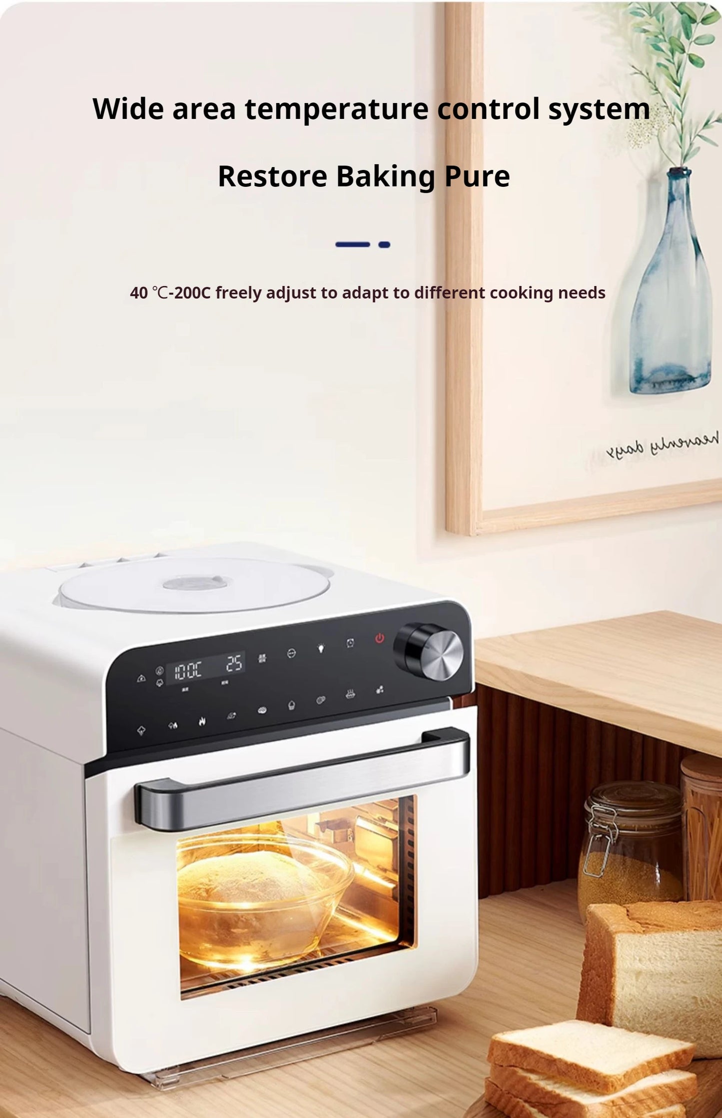 High-end smart air fryer, baking and frying dual-purpose, fully automatic and efficient touch-screen air steam oven for commerci