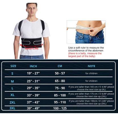 TIKE Back Brace Posture Corrector for Unisex Upper & Lower Back Pain Relief Adjustable & Fully Back Support Improve Back Posture