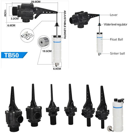 Water tower automatic water output and water stop high and low water level adjustment water pump float valve controller valve