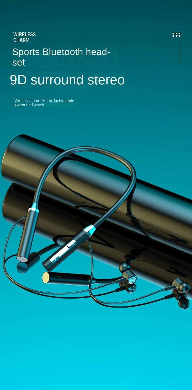 Wireless Headphones Bluetooth 5.0 Neckband Earphones Silicone Hifi 9D Stereo Sports Headset Halter Waterproof Magnetic Earbuds