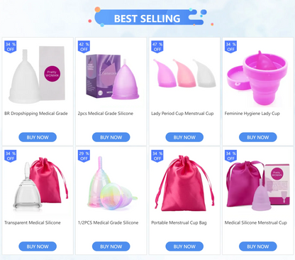 Feminine hygiene menstrual cup Medical Silicone Menstrual Cup Lady women menstrual period cup coletor menstrual