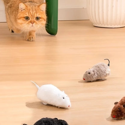 Interactive Cat Toy Electric Mouse Plush Automatic Teaser Kitten Toy Intelligent Obstacle Avoidance Pet Toy Cat Supplies