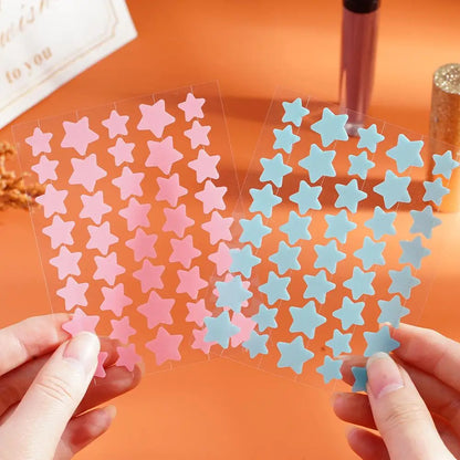 40pcs Colorful Star-Shaped PE Pimple Patches - Cute and Invisible Pimple Cover Stickers for Pimple Removal