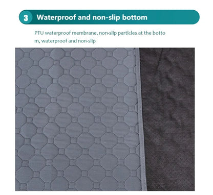 Reusable Dog Pee Pad Blanket Absorbent Diaper Washable Puppy Training Pad Pet Bed Urine Mat for Pet Car Seat Cover Pet Supplies