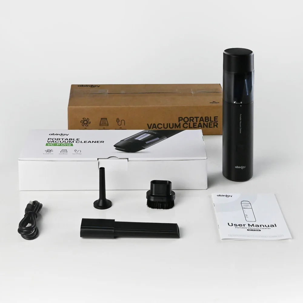 ABIRDAY Cordless Handheld Vacuum Cleaner for Laptop & Car,Portable & Multifunctional,USB Rechargeable,Strong Suction,Brushless
