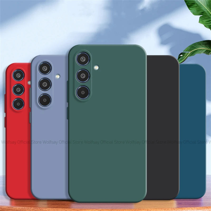 For Samsung Galaxy M35 Case Samsung Galaxy M15 M35 M55 5G Cover TPU Shockproof Liquid Silicone Phone Cover Samsung Galaxy M35