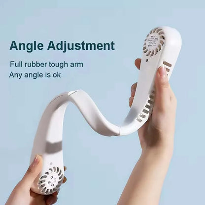 Newest Rechargeable Personal  Hanging Neck Fan USB Mini Portable&Wearable Neck Fan Bladeless Outdoor Sport Fan