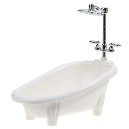 Dollhouse Miniatures Bathtub Furniture Bathroom Accessories Kids Pretend Toy