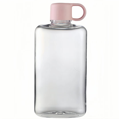 Water Botlte Flat Bpa Free Sport Clear Plastic Crystal Drinks Kettle Notebook Milk Juice Transparent Drinkware Birthday Gift
