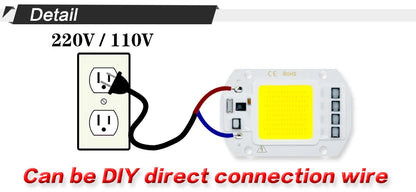 COB Chip LED Lamp 220V 10W 20W 30W 50W Smart IC No Need Driver Lampada LED Bulb Lamp For Flood Light Spotlight Diy Lighting