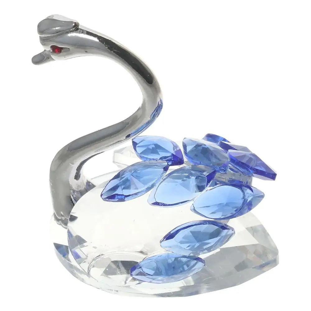 Beautiful Glass Home Decoration, Cute Swan Statue, Home Decoration, Dining Table Family Collection Gift, Home Crystal Decoration