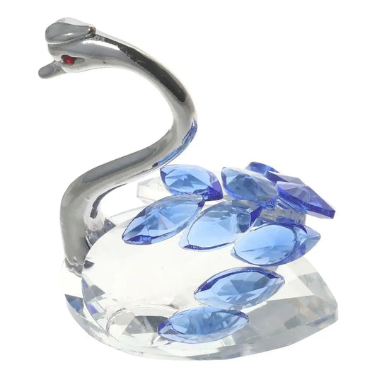 Beautiful Glass Home Decoration, Cute Swan Statue, Home Decoration, Dining Table Family Collection Gift, Home Crystal Decoration