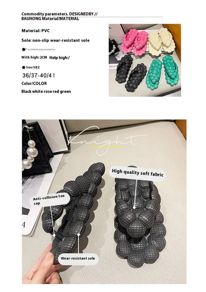 Flip-flops female summer wear ins fashion Korean version of all kinds of home indoor non-slip can wear flat slippers