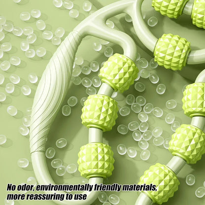 1Pcs 9-Wheel Fascia Muscle Roller,Cellulite Roller,Massage Roller for Relieve Muscle Soreness Thigh,Calf, Arm Reduce Cellulite