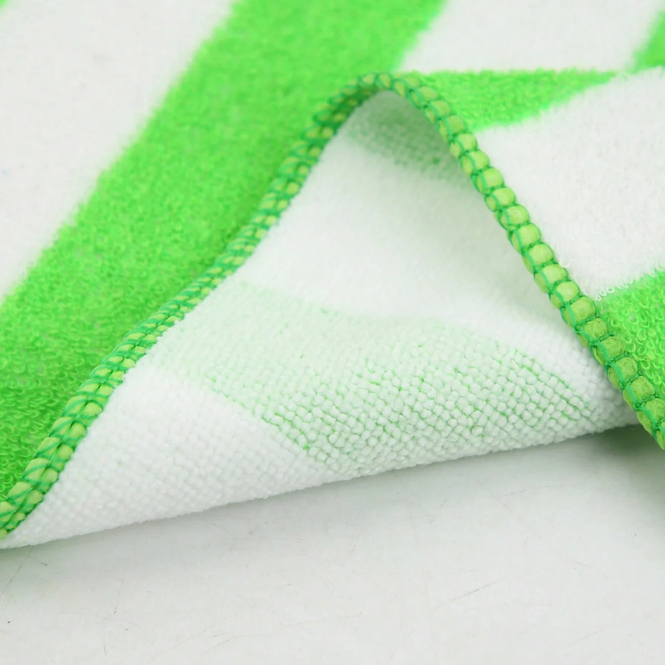 Blue White Striped Beach Towel - Quick-Dry Absorbent Polyester for Beach & Pool, Soft & Lightweight