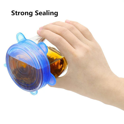 Silicone Food Preservation Cover Stretch Lids Keeping Fresh Seal Bowl Microwave Lids Reusable Plastic Wrap Kitchen Accessories