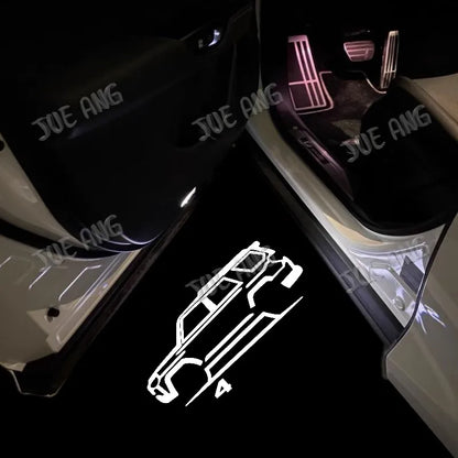 2pcs LED Car Door Light Welcome Light Projector Ghost Shadow Light Courtesy Light Atmosphere Light For 2009-2024 4RUNNER