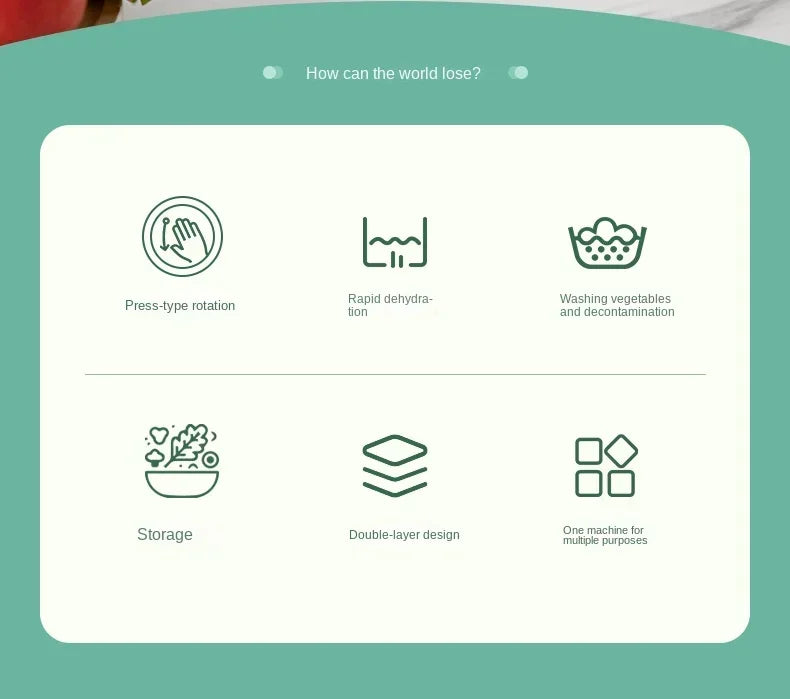 3 Liters Multifunctional Vegetables Salad Spinner Lettuce Leaf Vegetable Dehydrator Vegetable Washer Salad Vegetable Dryer Mixer