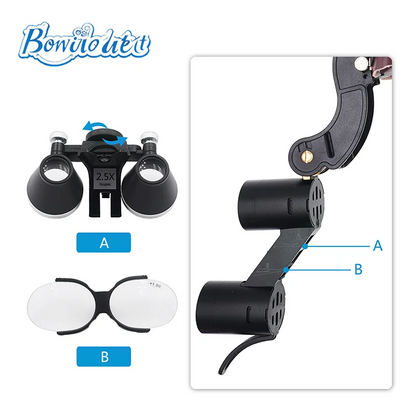 Dental Loupes LED Head Light Lamp With Carton Box 5W Light 2.5X 3.5X Binocular Loupes Dentistry Surgical Headlight