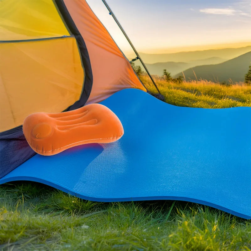 Camping Pillow Inflatable Travel Pillow 1pc Portable Neck Rest Press to Inflate Compact Air Pillow for Beach Office Home Travel