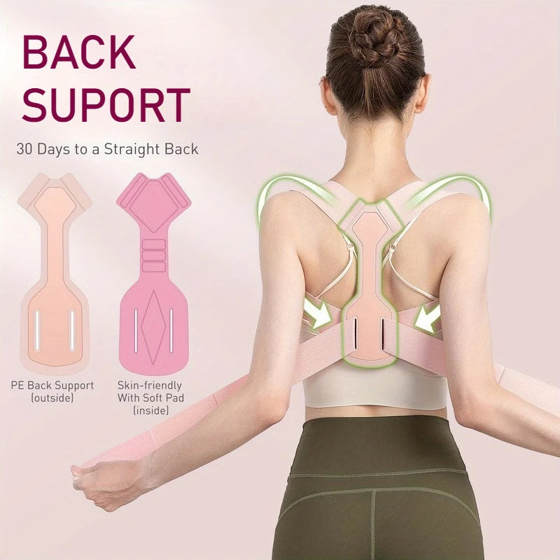 Back Straightener Posture Corrector Women Men Upper Back Brace Posture Belt Relief Scoliosis Suppor Back Harness Posture