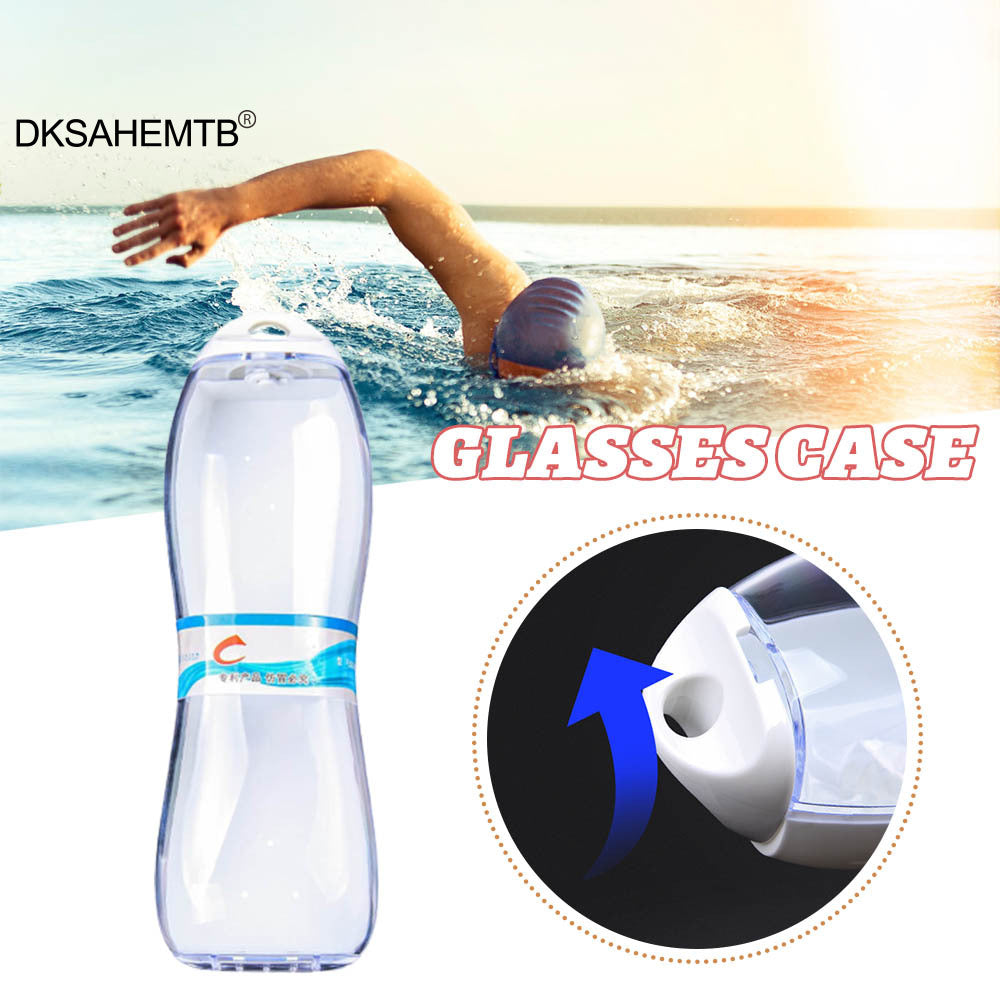 Swimming Glasses Cover Transparent Portable Rotary Switch Lightweight Swimming Glasses cover Swimming Glasses Box Drainage