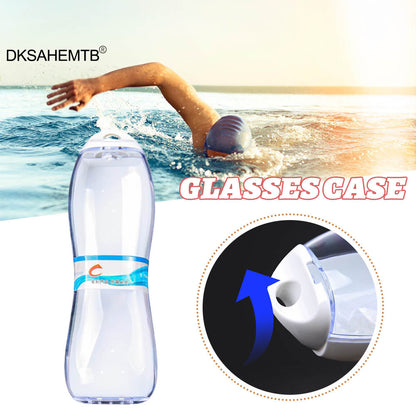 Swimming Glasses Cover Transparent Portable Rotary Switch Lightweight Swimming Glasses cover Swimming Glasses Box Drainage